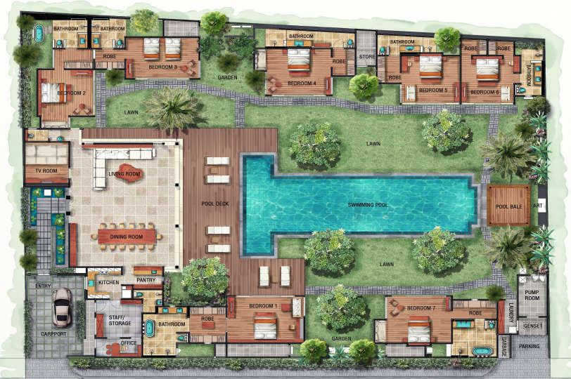 Seminyak'ta Özel Havuzlu Bu Lüks 7 Yatak Odalı Tatil Villasına Bayılacaksınız, Villa Bali 2071