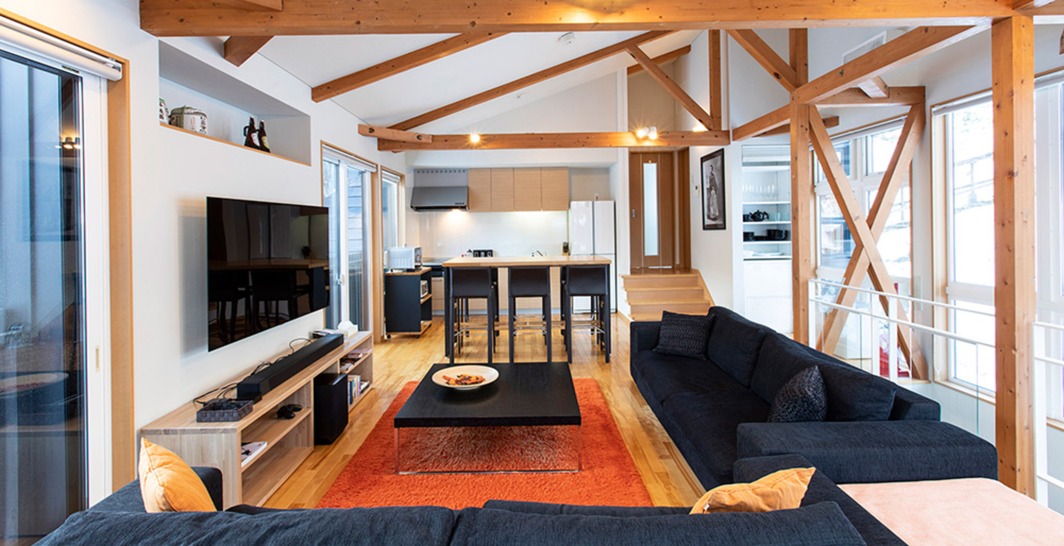 Spa Küvetli Lüks 2 Yataklı Kayak Evi, Niseko Dağ Evi 1007