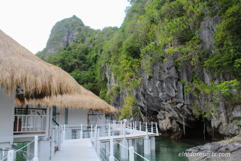 Apulit Island Resort, El Nido Cottage 1002'de Deniz Manzaralı Güzel 5 Yıldızlı Loft Water Cottage