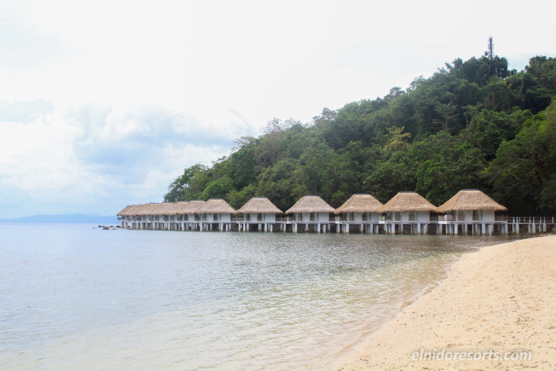 Apulit Island Resort, El Nido Cottage 1002'de Deniz Manzaralı Güzel 5 Yıldızlı Loft Water Cottage