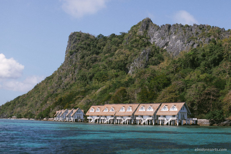 Apulit Island Resort, El Nido Cottage 1002'de Deniz Manzaralı Güzel 5 Yıldızlı Loft Water Cottage