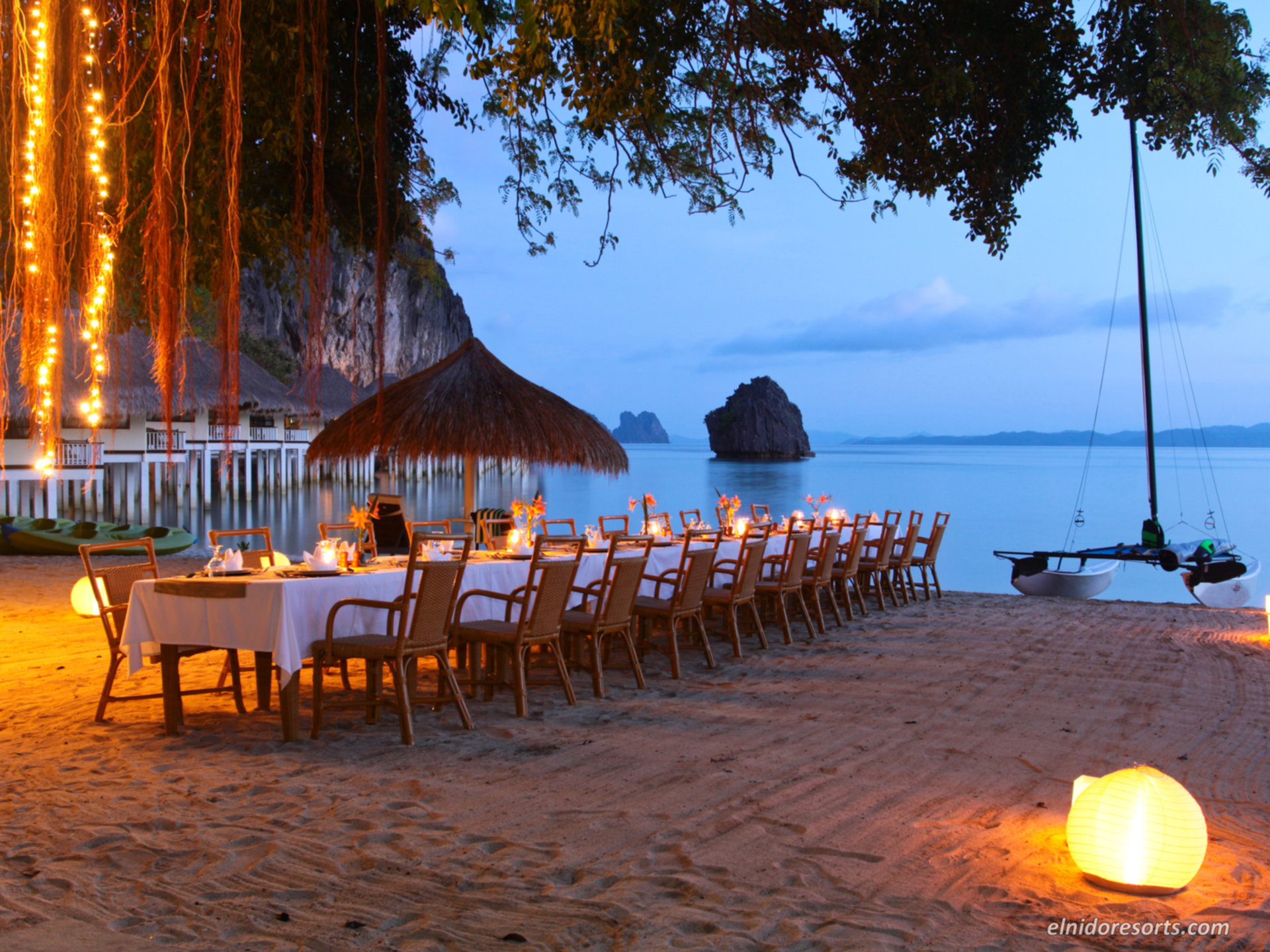 Apulit Island Resort, El Nido Cottage 1002'de Deniz Manzaralı Güzel 5 Yıldızlı Loft Water Cottage