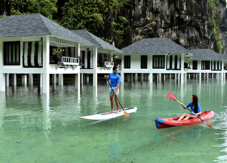 Lagen Island Resort'ta Muhteşem Manzaralara Sahip Özel Su Kır Evi, El Nido Kır Evi 1009