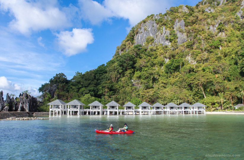 Lagen Island Resort'ta Muhteşem Manzaralara Sahip Özel Su Kır Evi, El Nido Kır Evi 1009