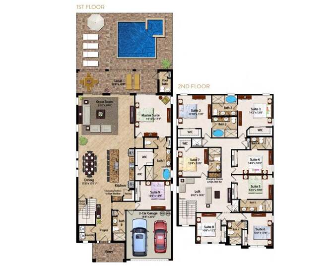 Reunion'daki Encore Resort'ta Mükemmel 9 Yatak Odalı Villa, Orlando Villa 4407