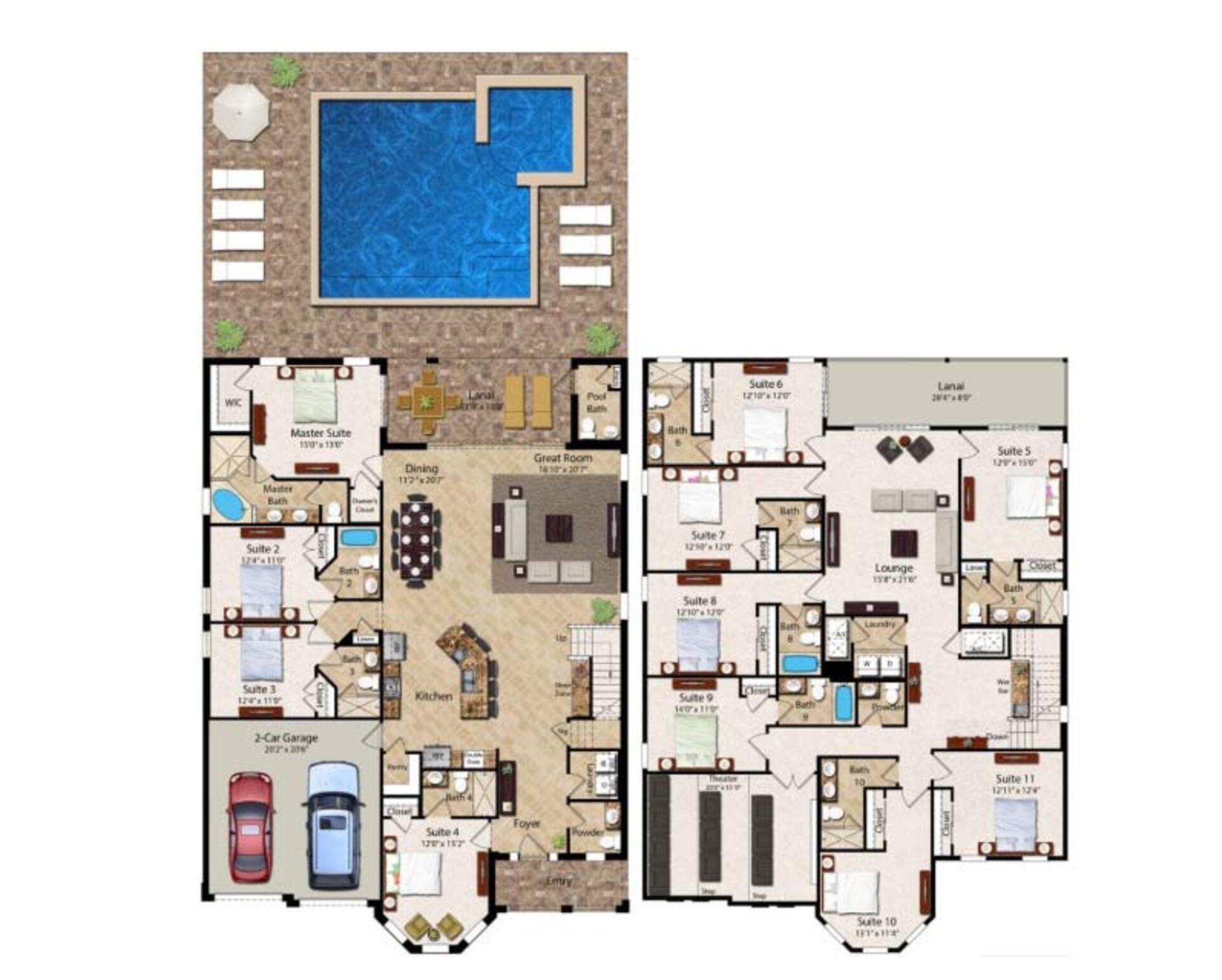 Reunion'da Encore Resort'ta Özel Havuzlu Lüks Villa, Orlando Villa 4443