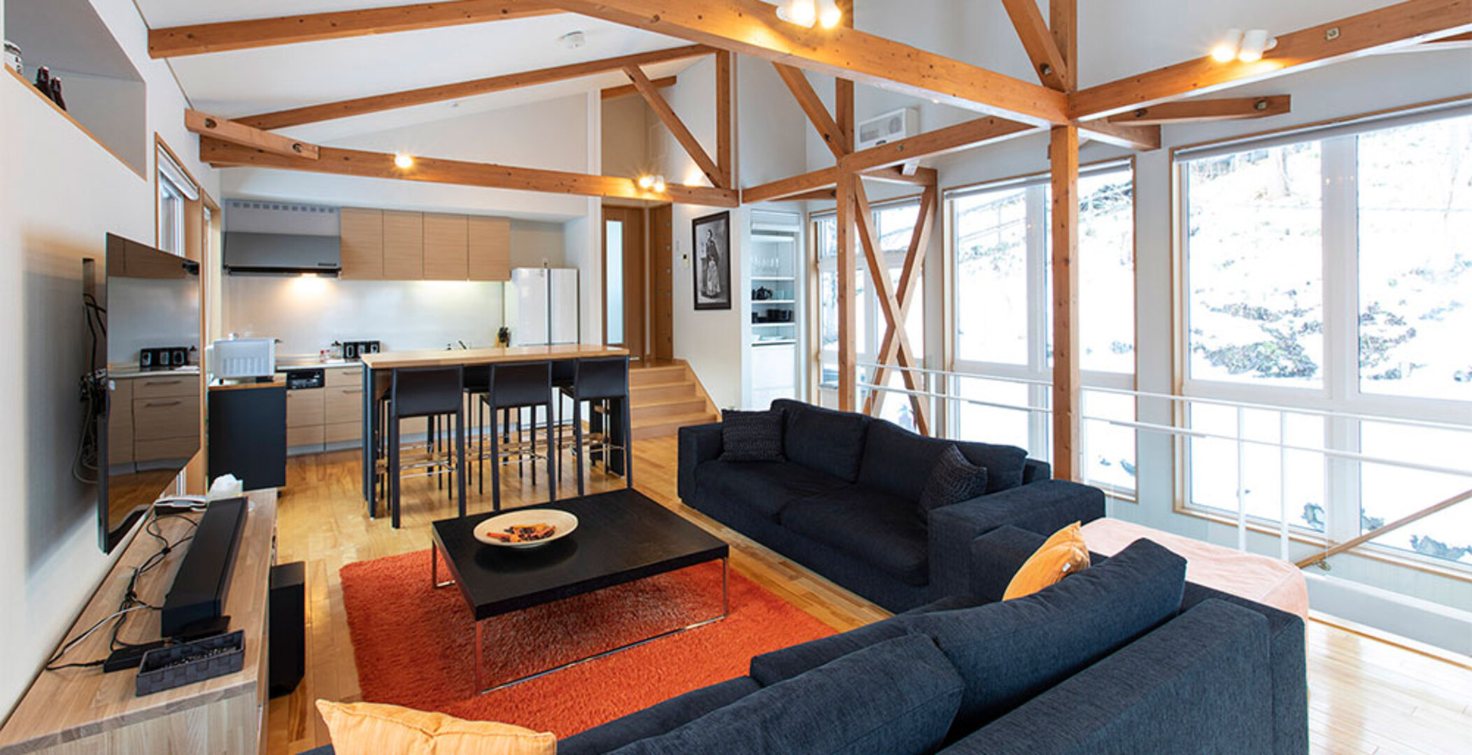4 Tatil Dağ Evi Hirafu'da, Kayak Merkezine Yakın, Niseko Dağ Evi 1020