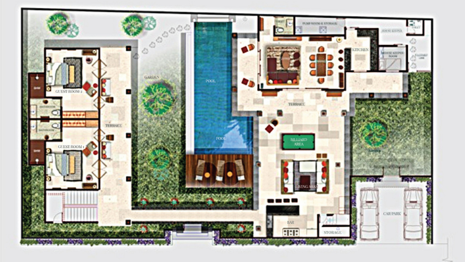 Pırıl pırıl Yüzme Havuzlu Huzurlu Villa, Bali Villa 2139