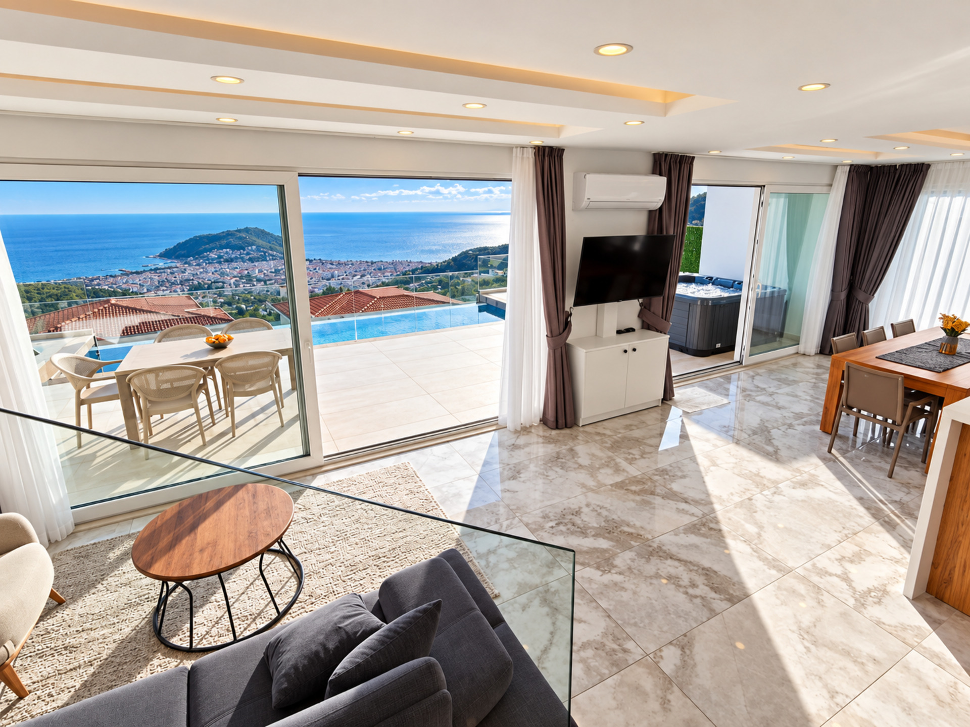 Özel Havuzlu ve Güzel Deniz Manzaralı Villa, Alanya Villa 1004