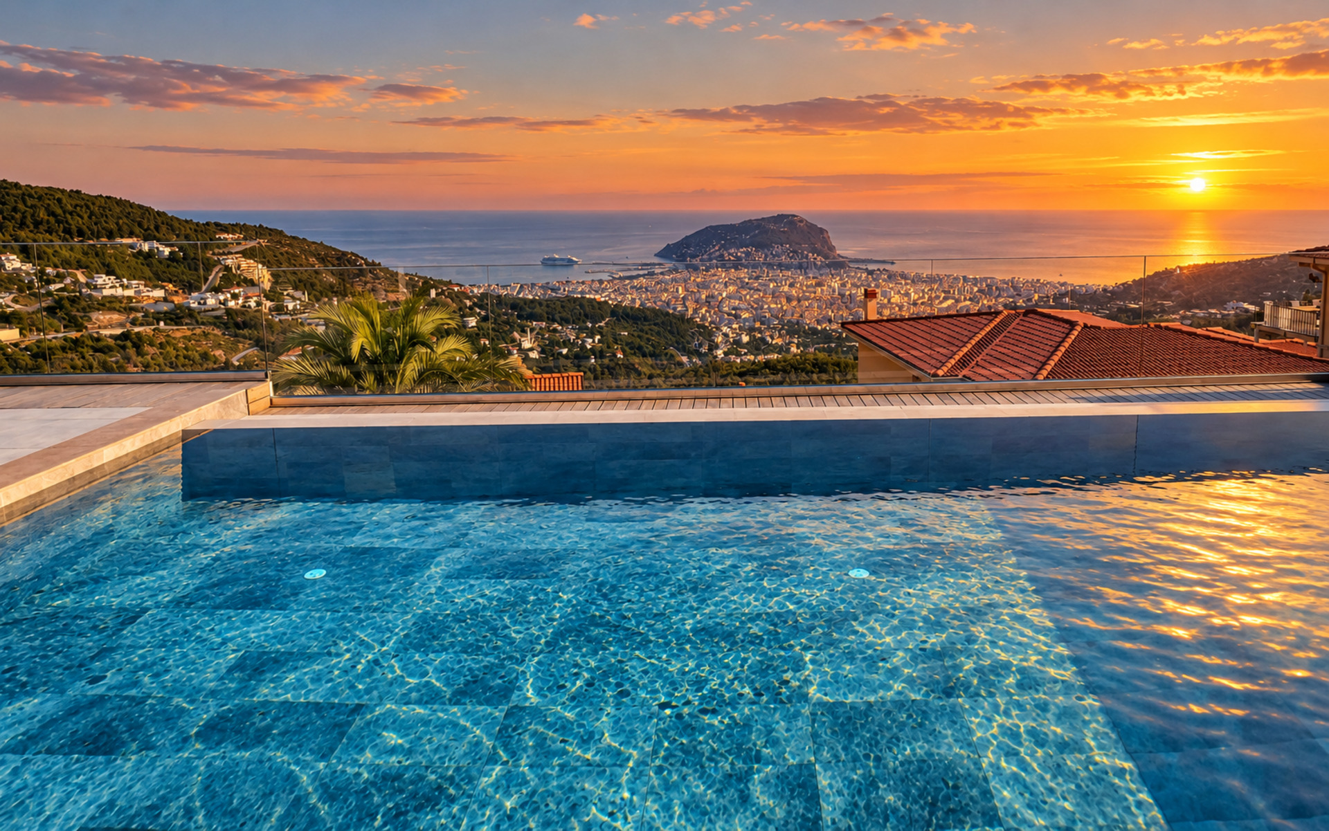 Özel Havuzlu ve Güzel Deniz Manzaralı Villa, Alanya Villa 1004