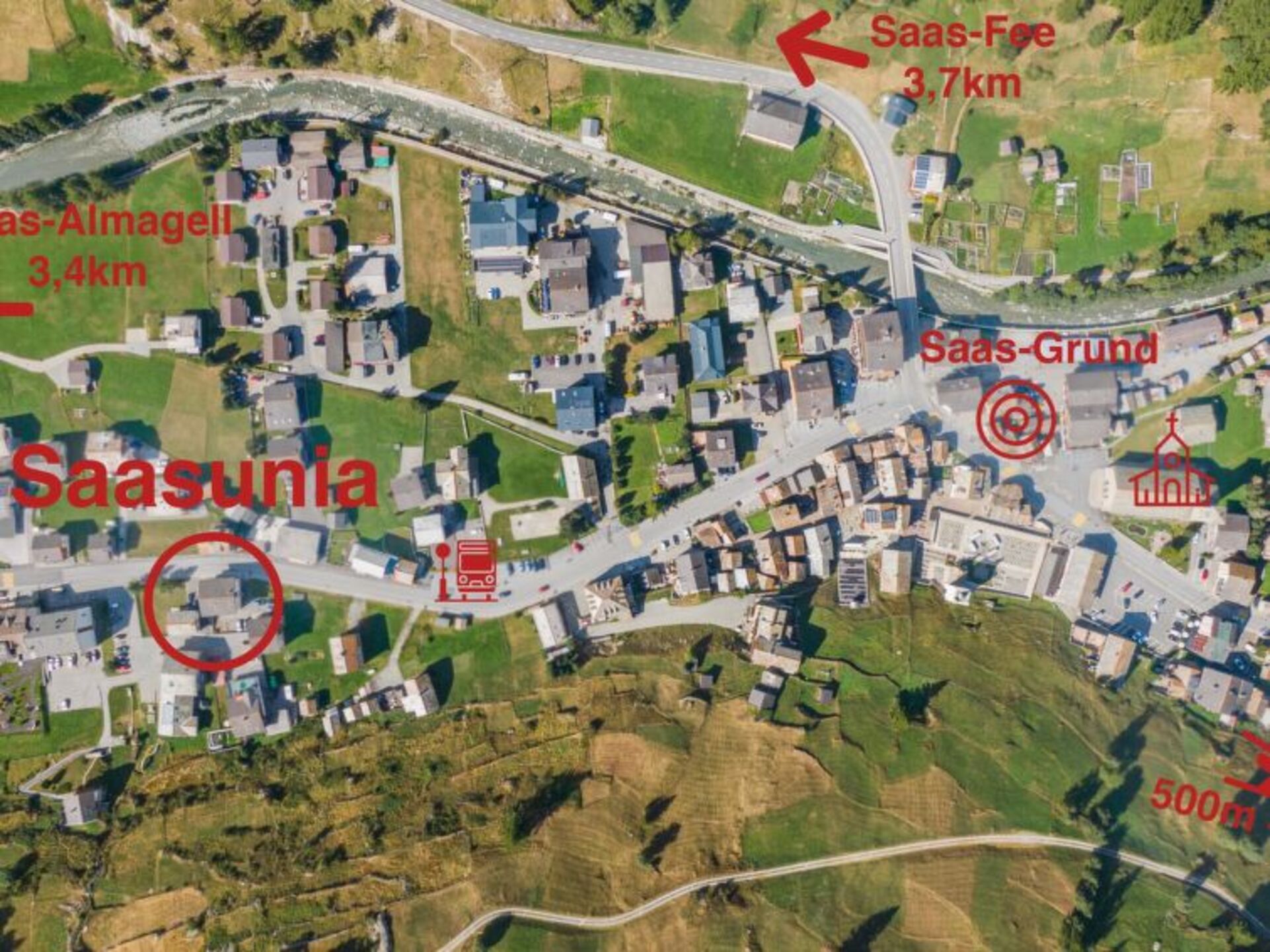 Saas-Grund'da 3 Yatak Odalı Sakin Bir Vaha, 1414