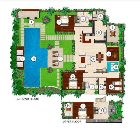 Bali'de Büyüleyici Deniz Kenarı 4BR Villa, 2256