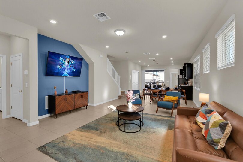 Living Room
The sofa folds flat to a twin-size sleeper
65" Smart TV