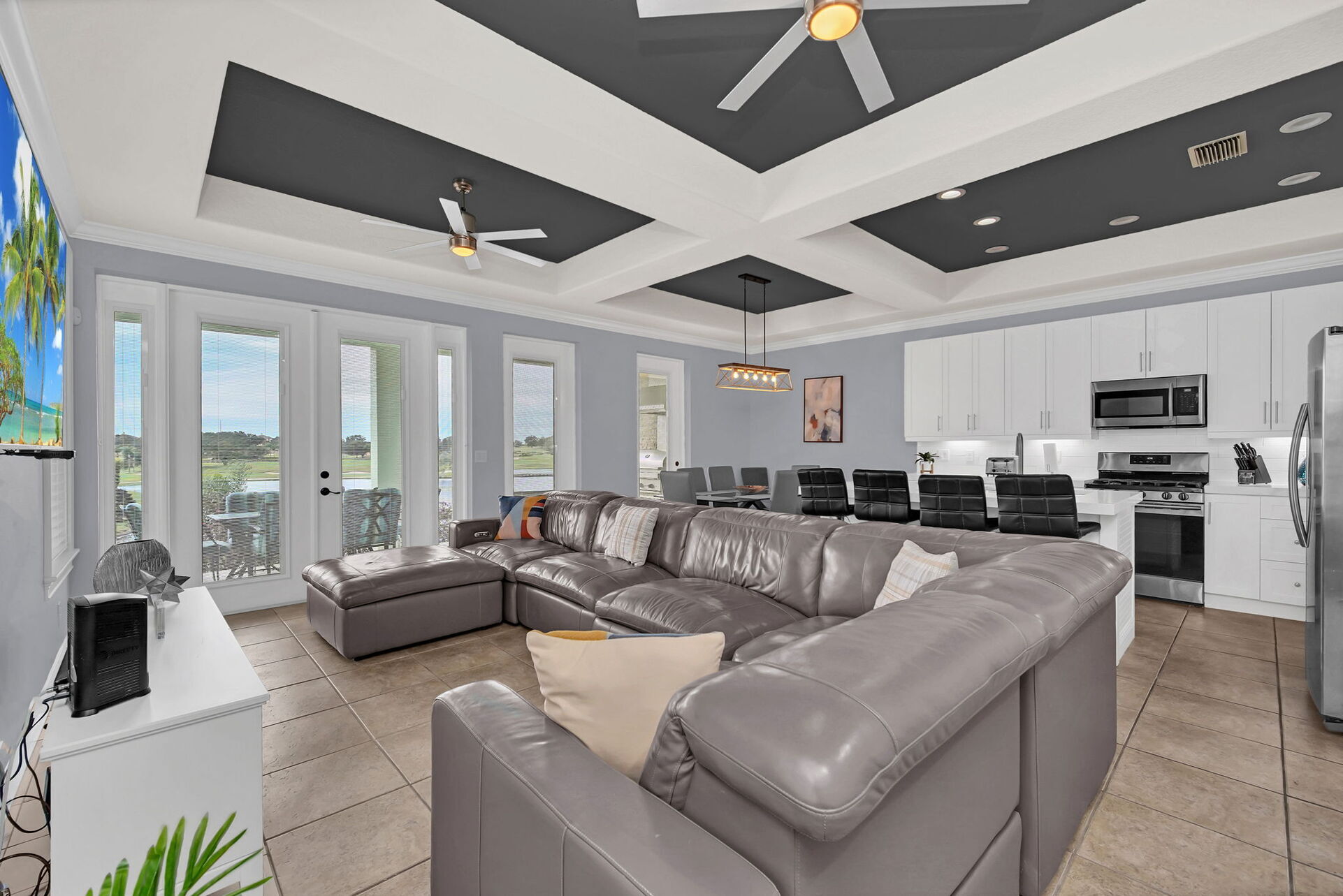 Head indoors to the luxurious living space