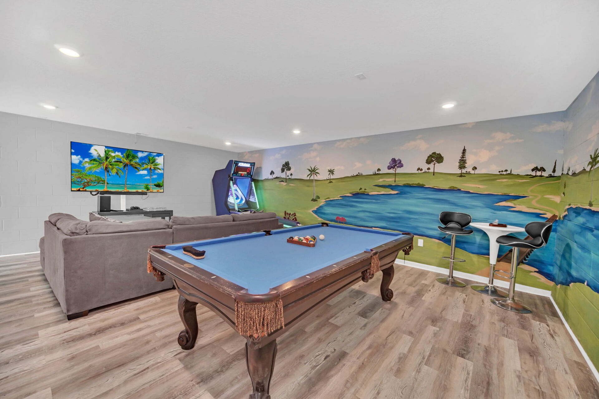 Custom wall art mural by a local artist