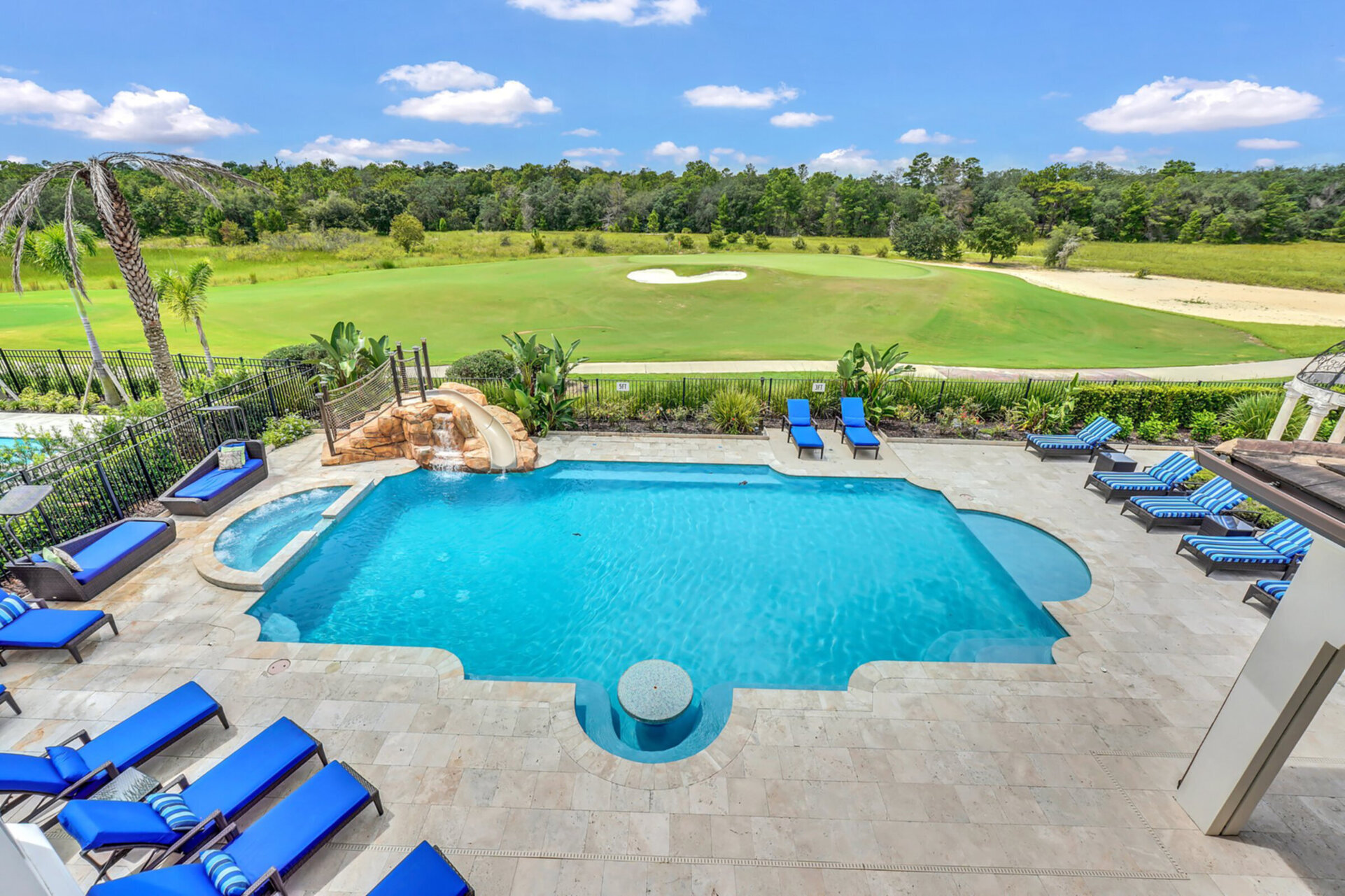 Your pool deck is impressively large and sets as a perfect location for poolside fun