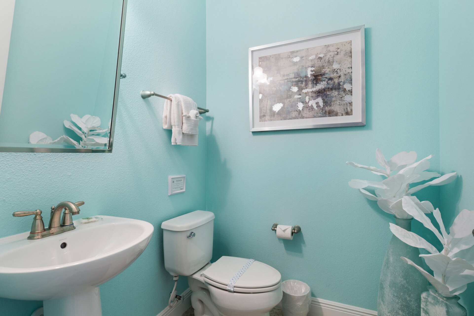 On the ground floor you will find a half bathroom