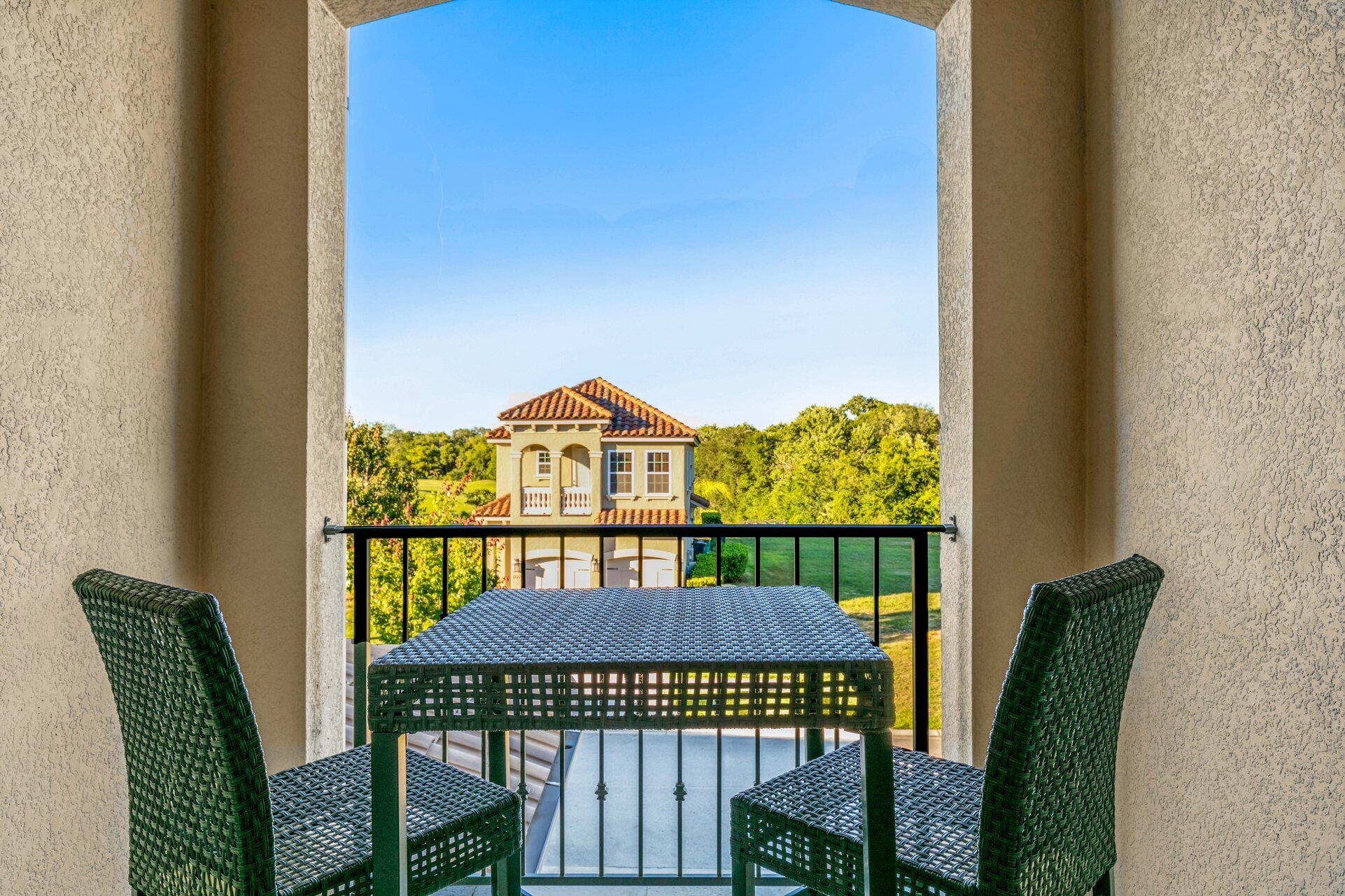 Second floor balcony near the theater room
