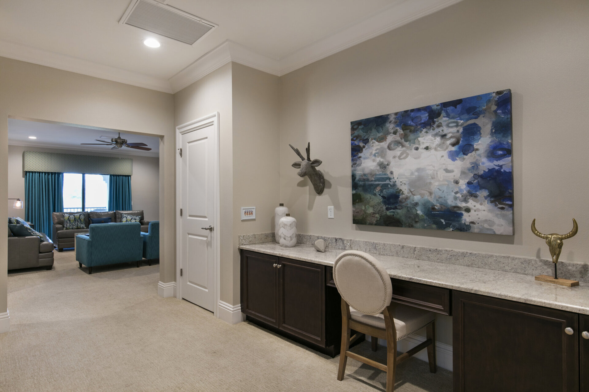 Be greeted with beautiful decor as you head to the third floor