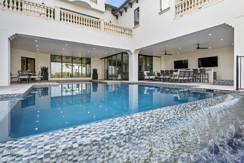The perfect size pool for a lazy relaxing day or to swim laps in