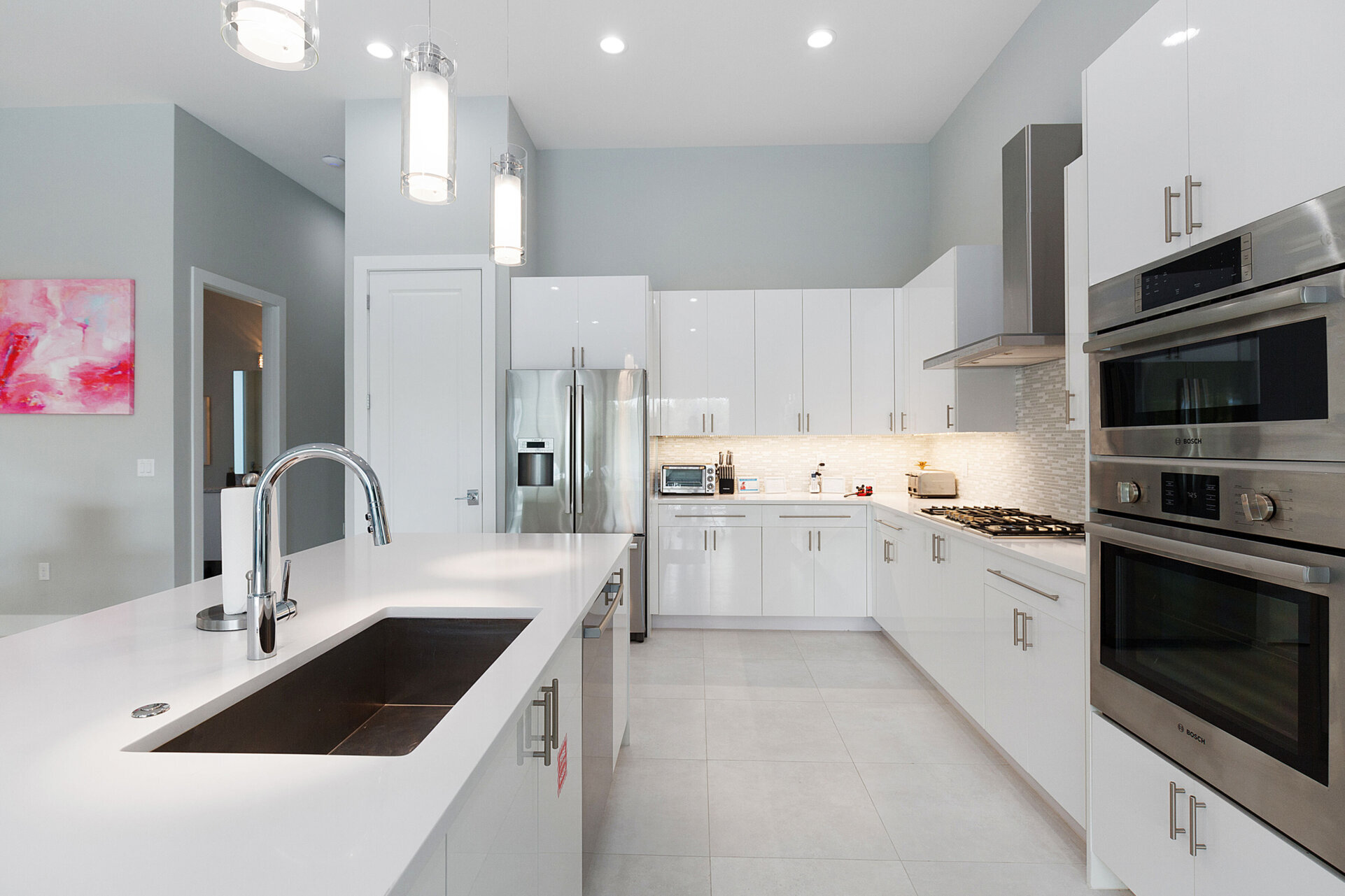 Cook gourmet meals in the fully equipped kitchen