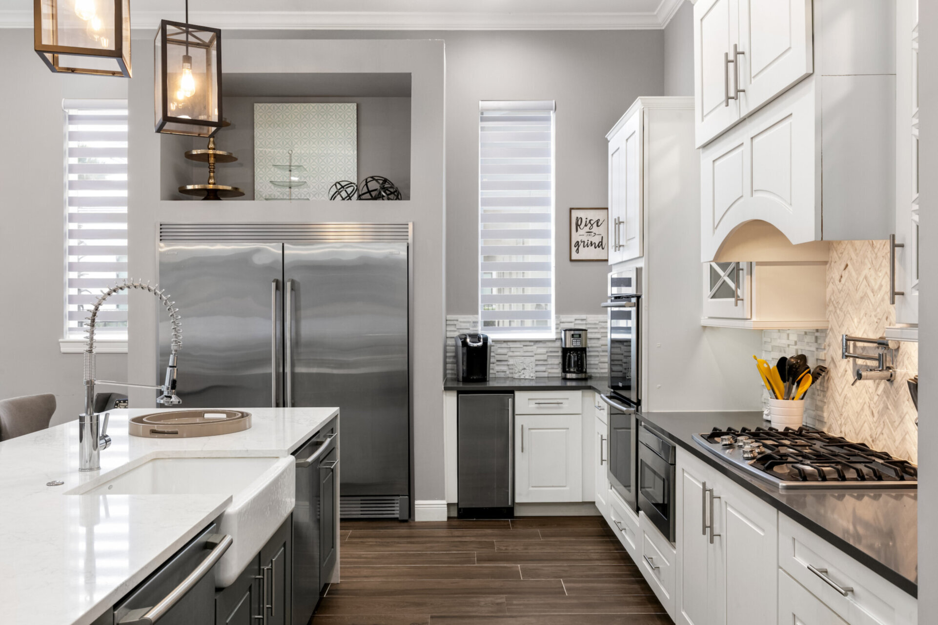 The kitchen is fully equipped so all you need to provide is the food
