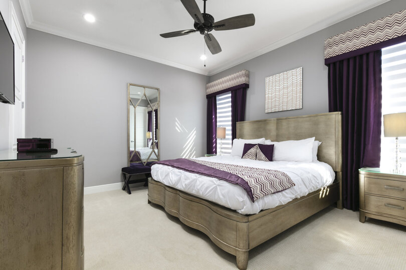 Each bedroom has a king sized bed and ensuite bathrooms