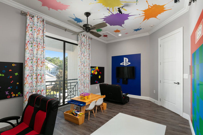 Kids can hang out in their own play area