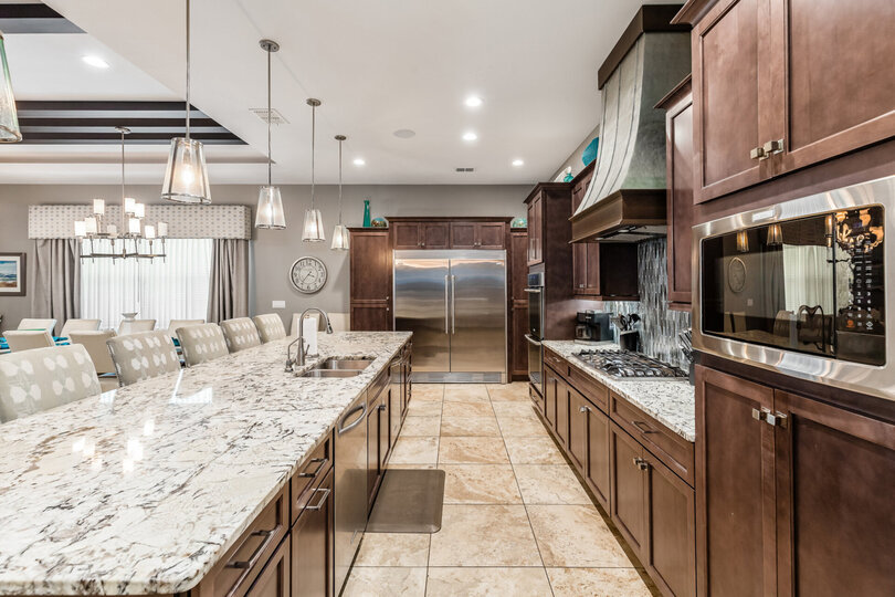 Stainless steel appliances and everything you need while you cook
