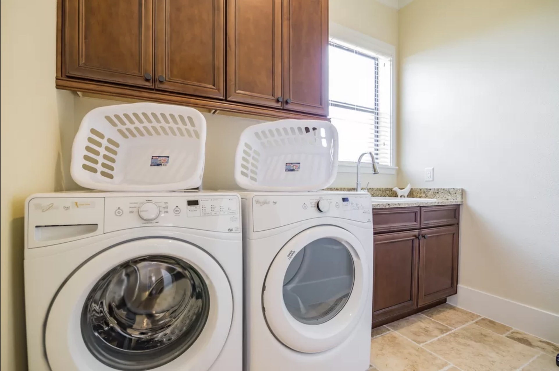 In house washer and dryer for your convenience