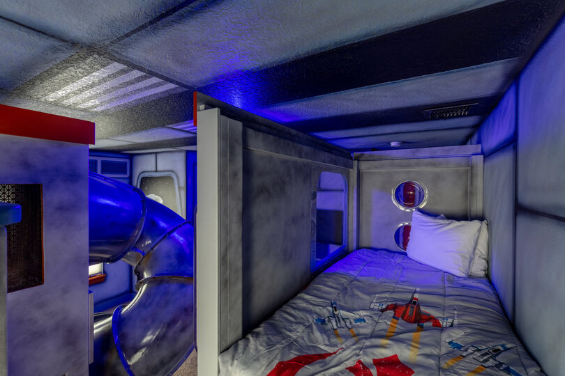 Kids will feel as though they are sleeping on a spaceship