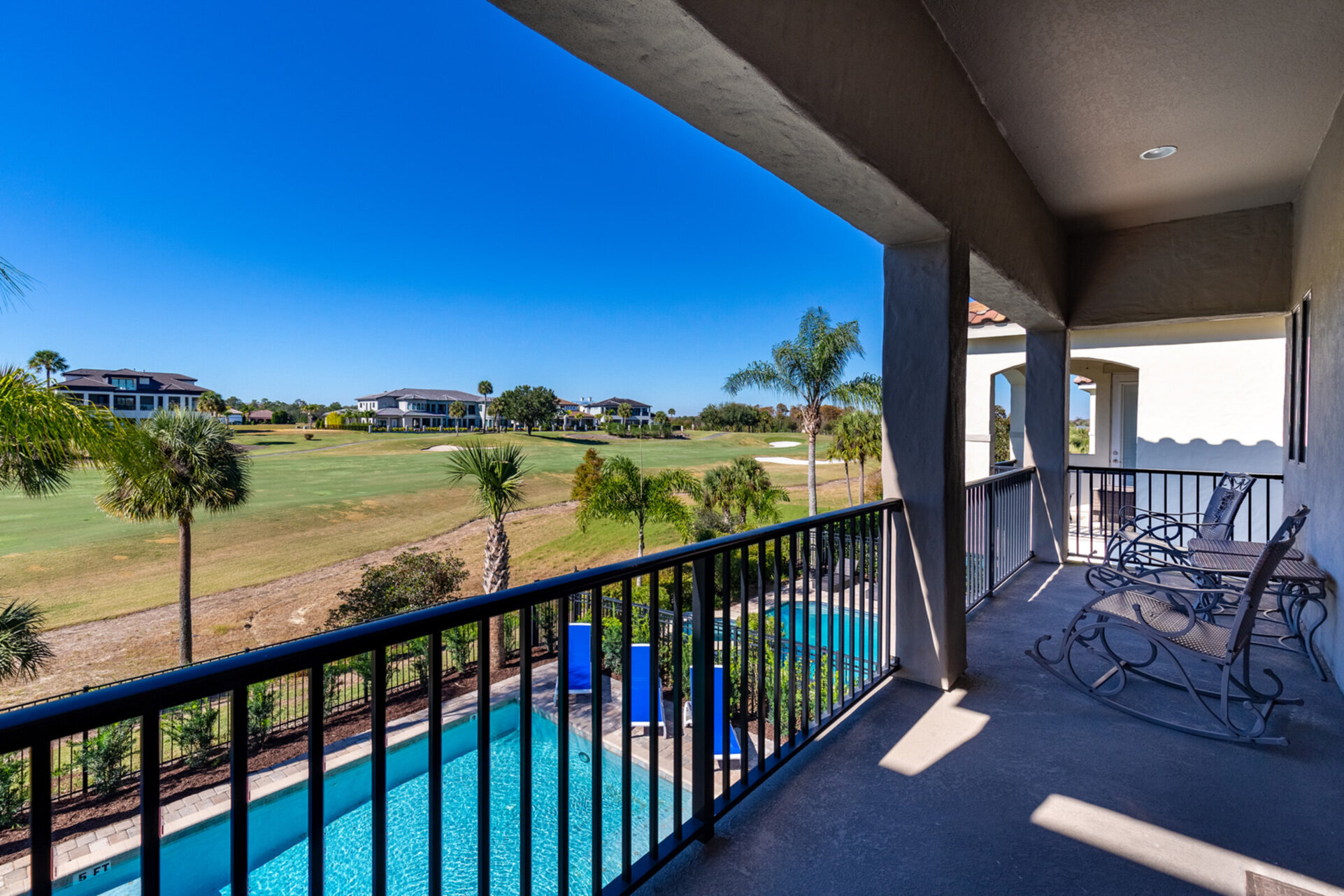 Balcony views from your second-floor master suite