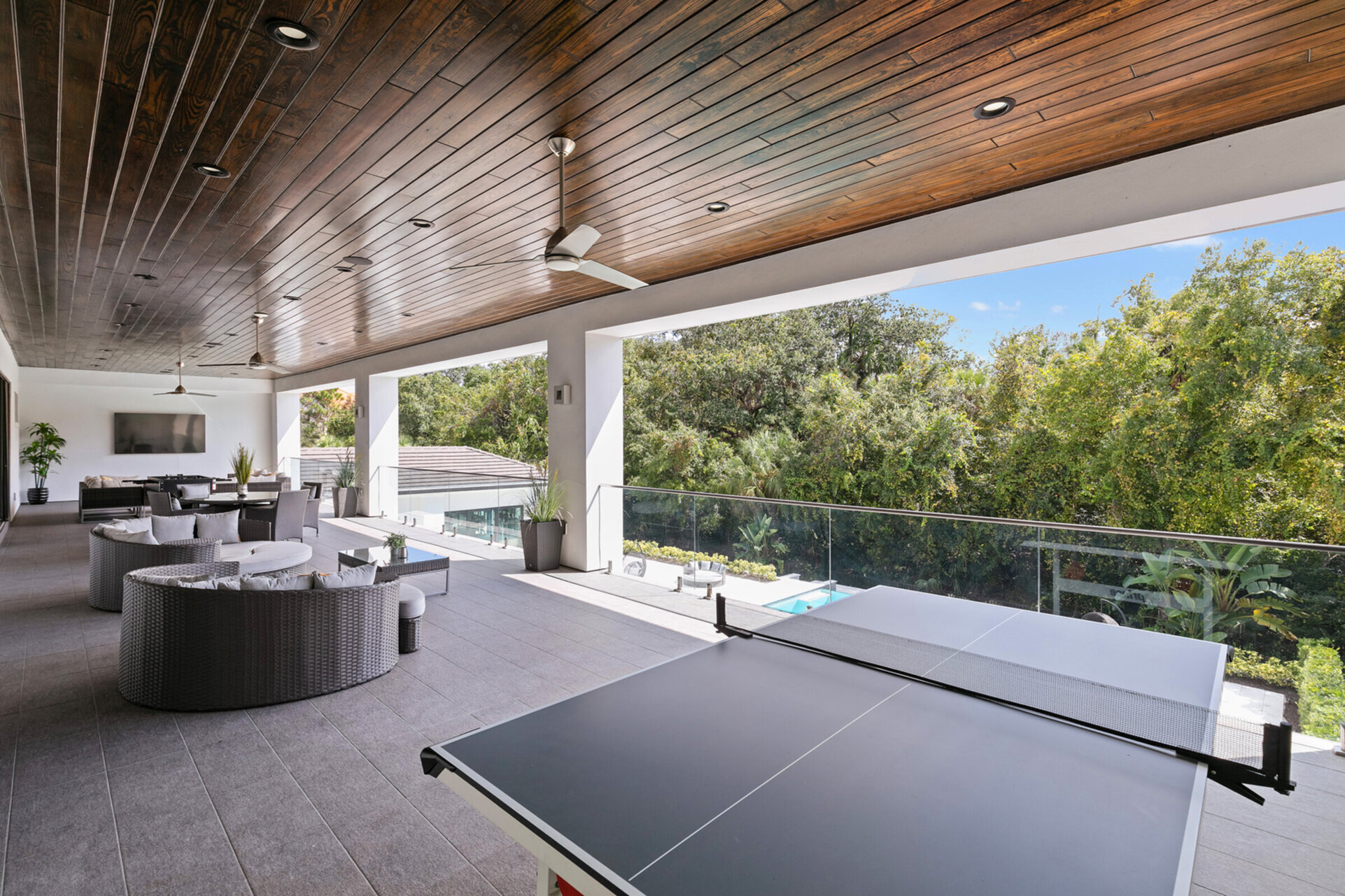 As the sun sets, enjoy a night under the stars on the patio