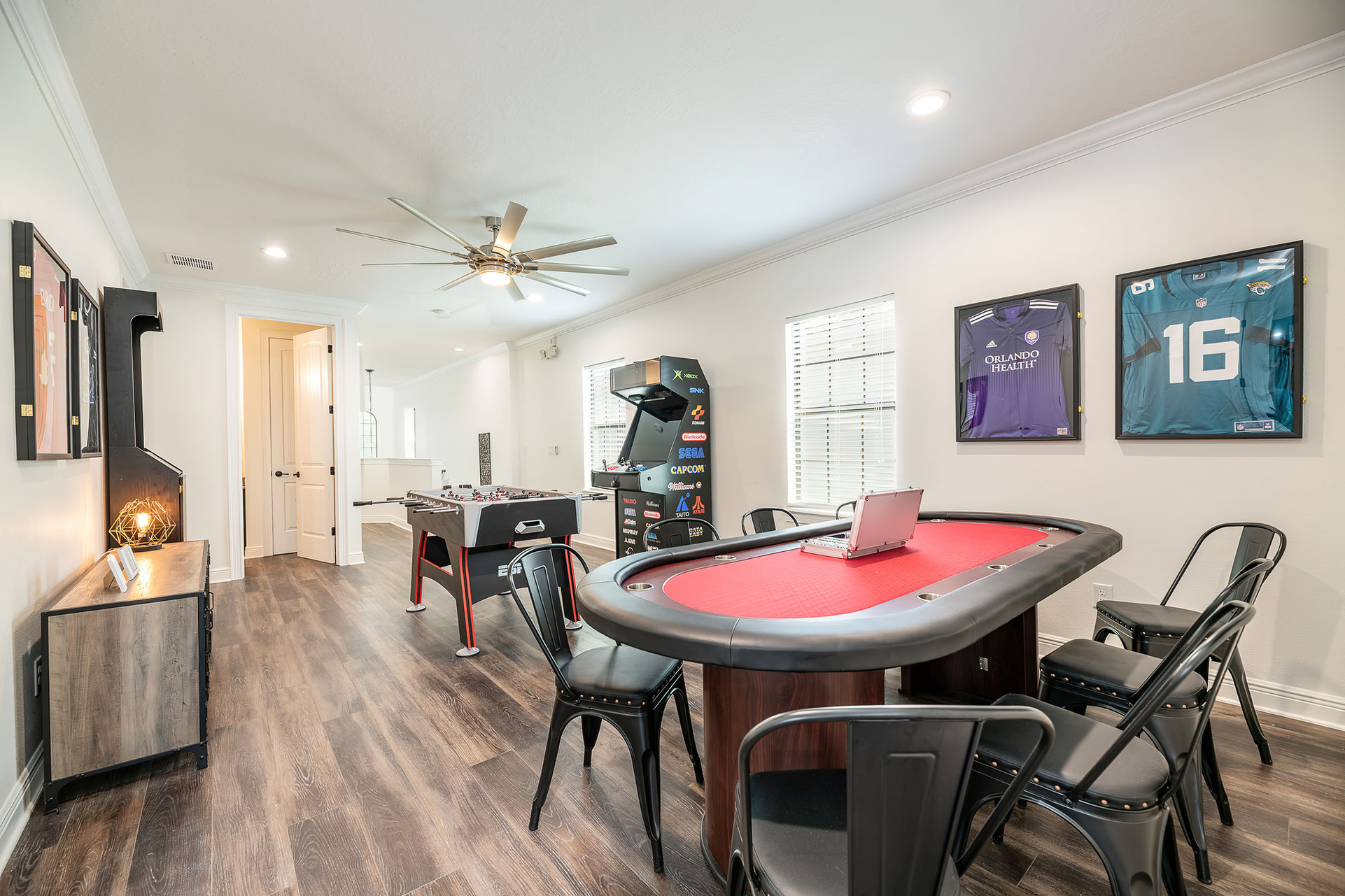 Head upstairs to the entertainment loft for more fun and relaxation
