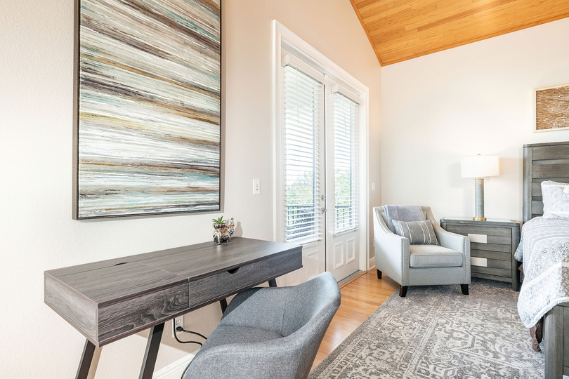 A work desk has been added to the master suite for your convenience