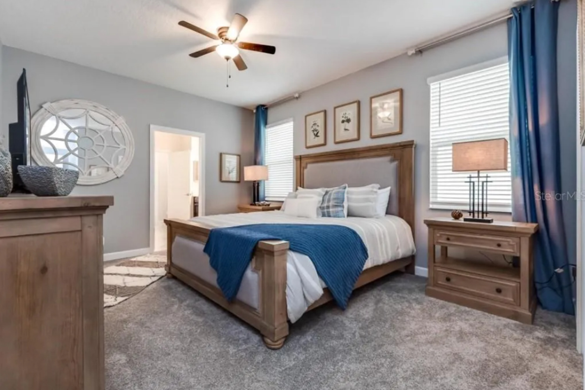 Rest easy after a long day in this plush King bed, offering the ultimate in comfort and relaxation