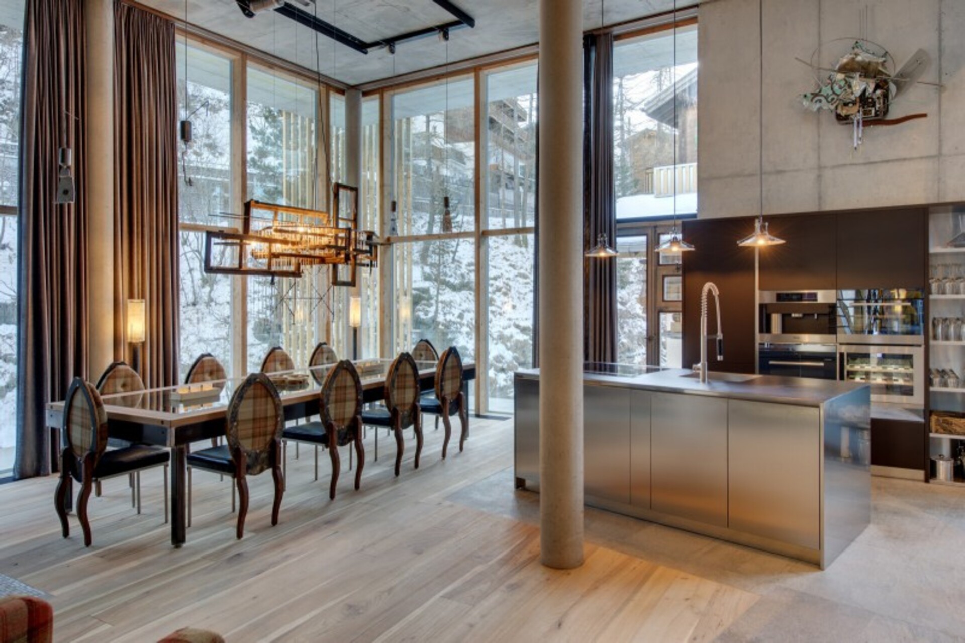 Matterhorn'un Eteğinde Görkemli Bir Çatı Katı, Valais Chalet 1204