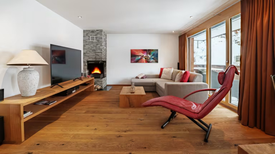Zermatt'ta Balkonlu Geniş 3 Yatak Odalı Daire, Zermatt Daire 1238