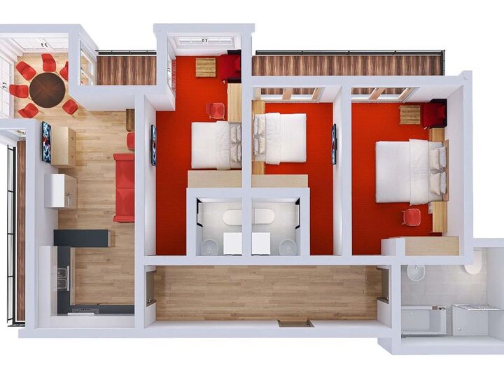 Landeck'te 3 Yatak Odalı Daire, 7 Kişilik, 1332