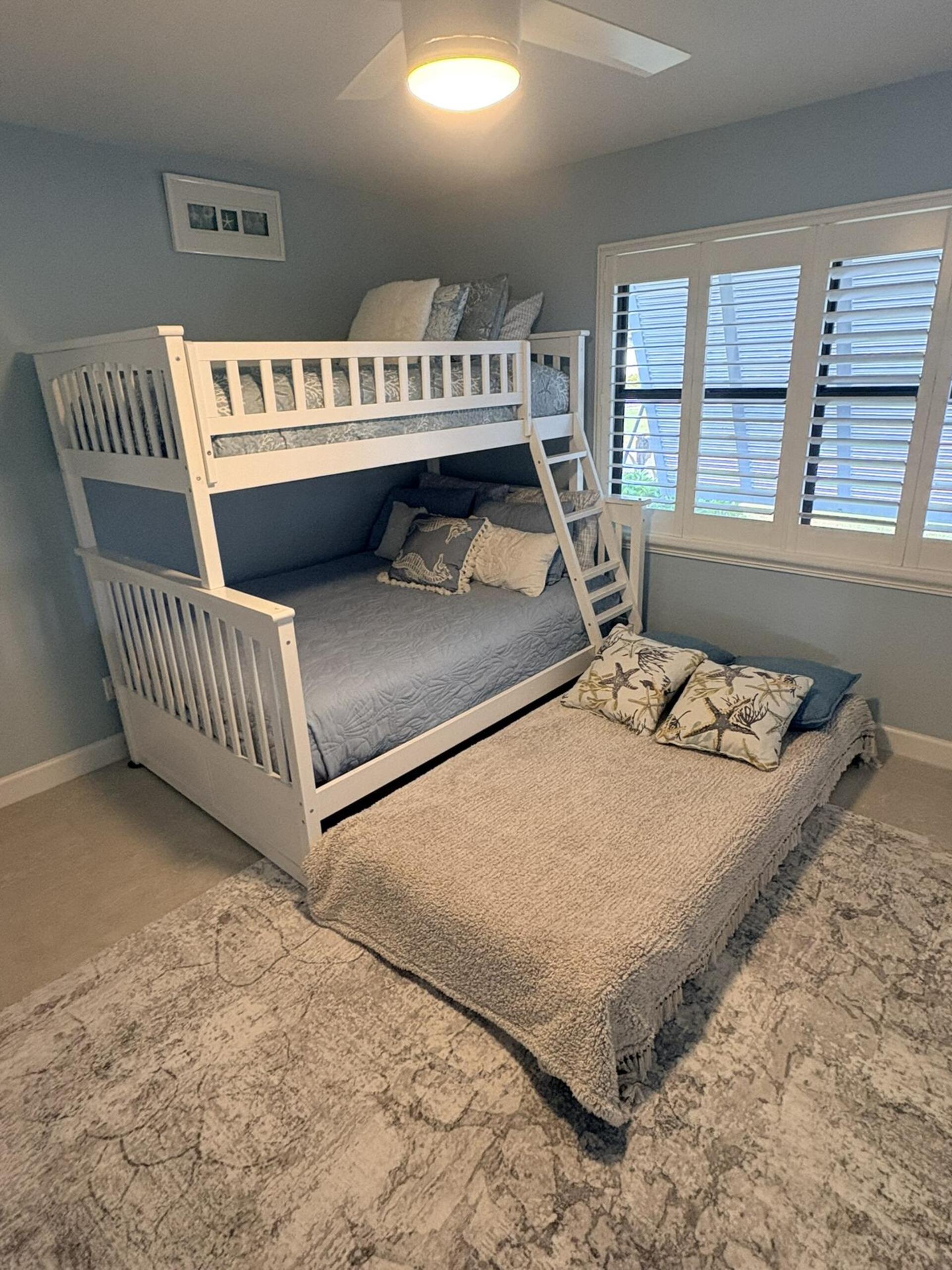 Bedroom 3 - Family Suite, Twin over Double Bunk bed with Twin Trundle Bed, Full size Murphy bed, 43" Smart TV, Large double doors