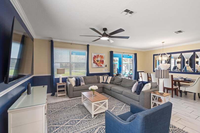 Living Room / Dining 85" Roku TV