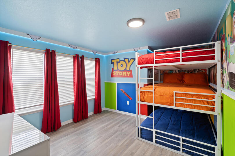Three Double Bunks  Bedroom 10 Upstairs Toy Story Theme