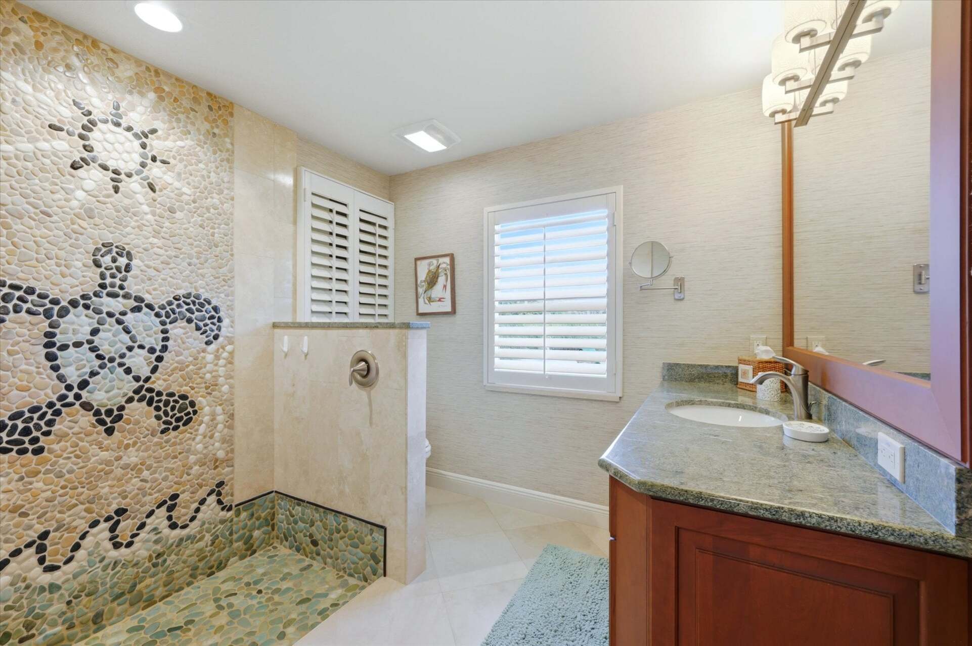 Guest bathroom with walk-in shower