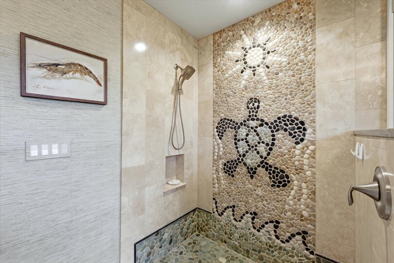 Guest bathroom with walk-in shower