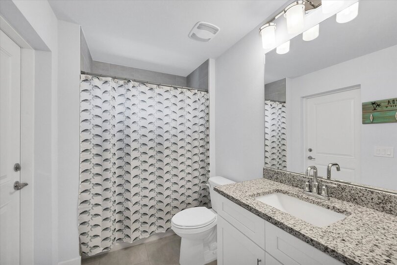 Guest bathroom with shower/tub combo
