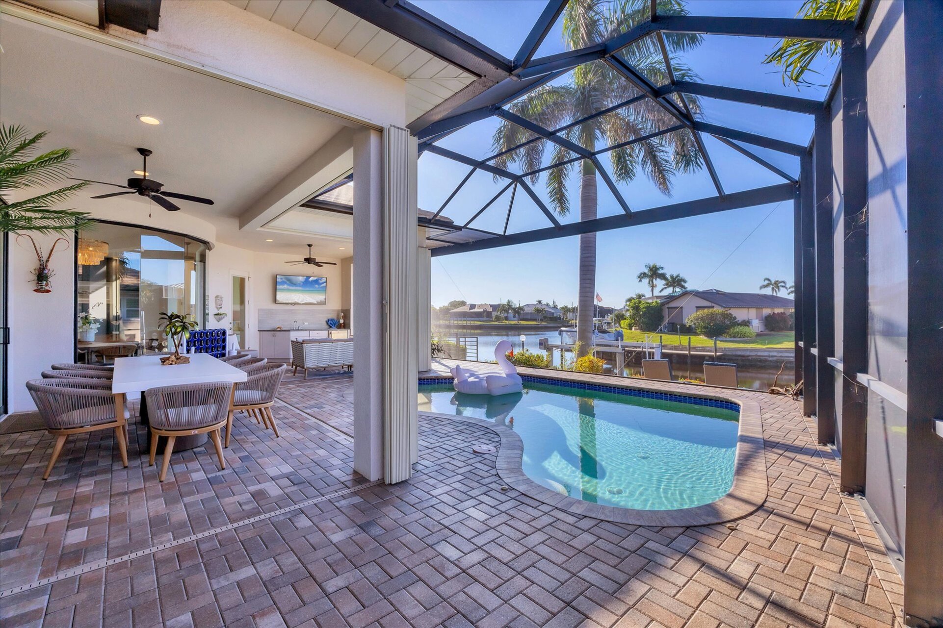 Gorgeous 4 bedroom, 3 bathroom waterfront home with private pool in Punta Gorda, FL