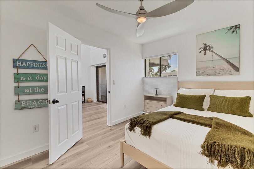 Queen bedroom with attached bathroom