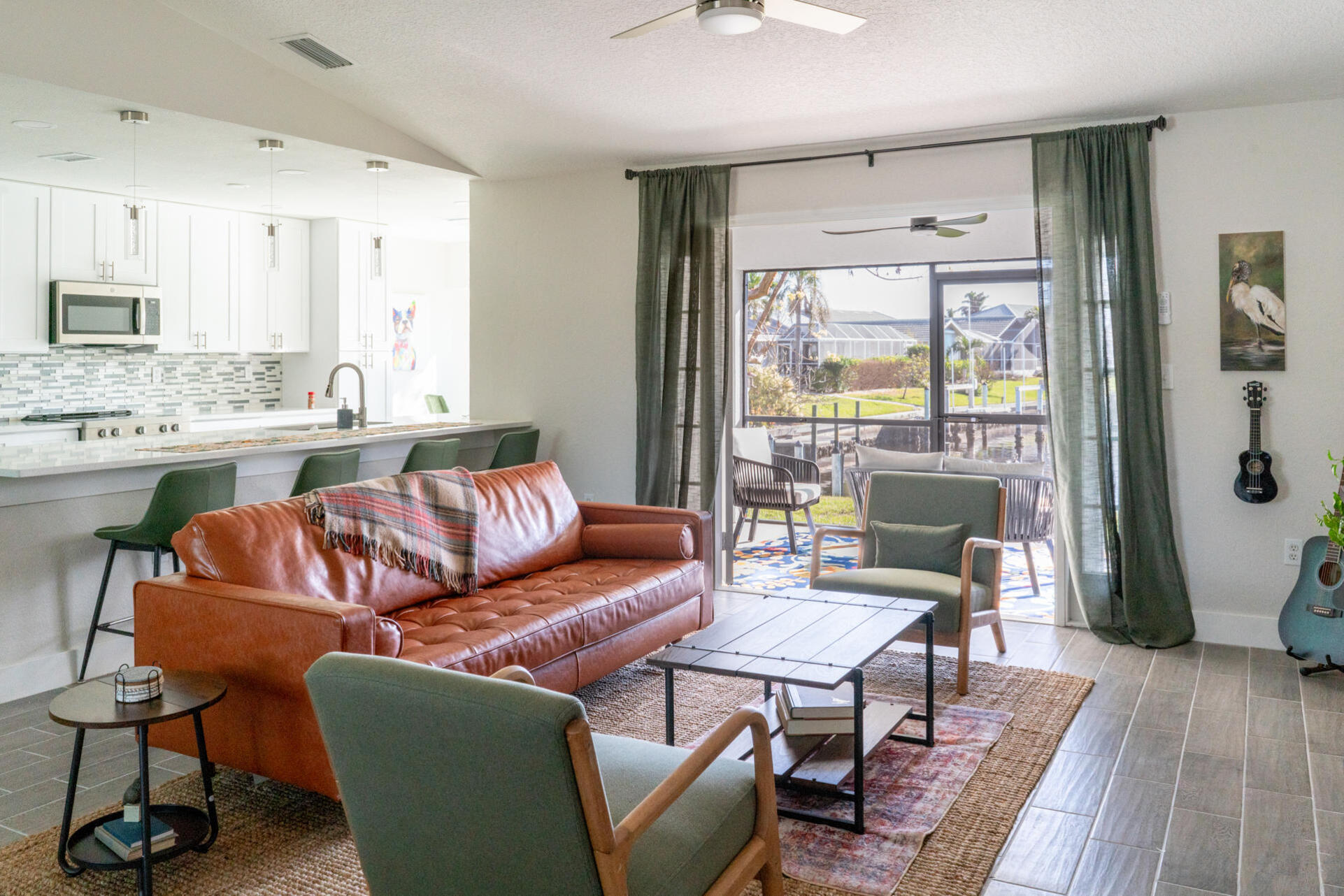 Bright, open living space